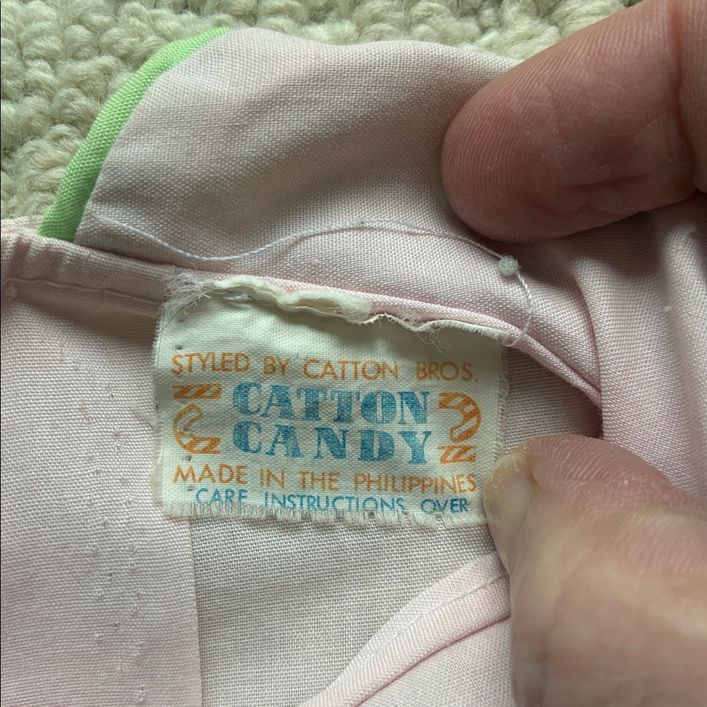 Catton Candy Vintage Baby Girls Pink Cat Embroidered Dress - Picture 5 of 8
